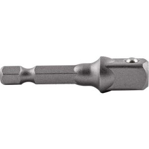 Socket Adaptor 3/8'm Sq X 50mm 1/4'm Hex Shank Carded